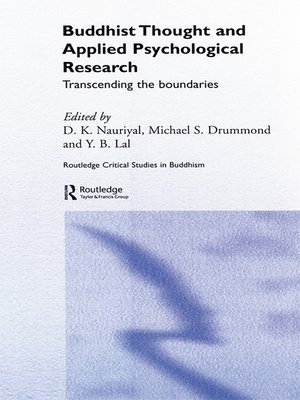 cover image of Buddhist Thought and Applied Psychological Research